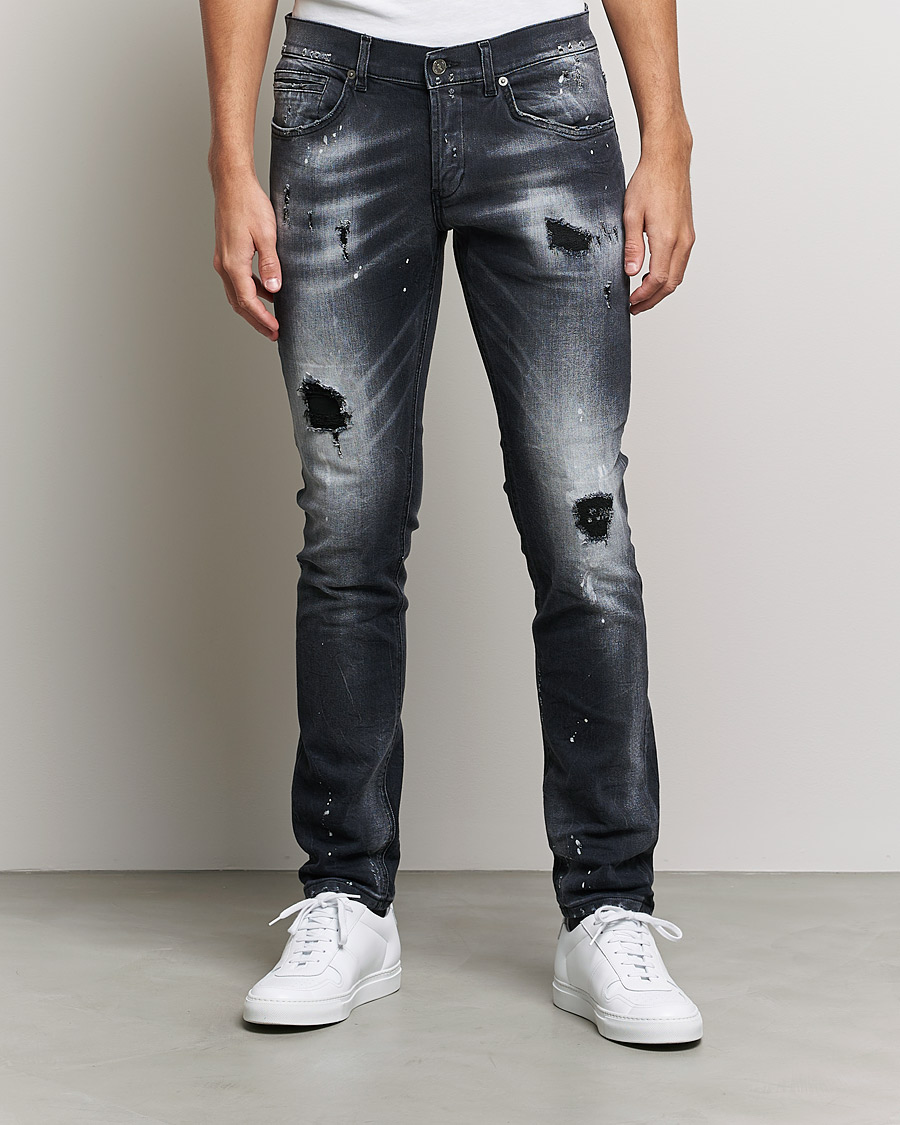 Hombres | Vaqueros | Dondup | George Destroyed Jeans Grey/Black