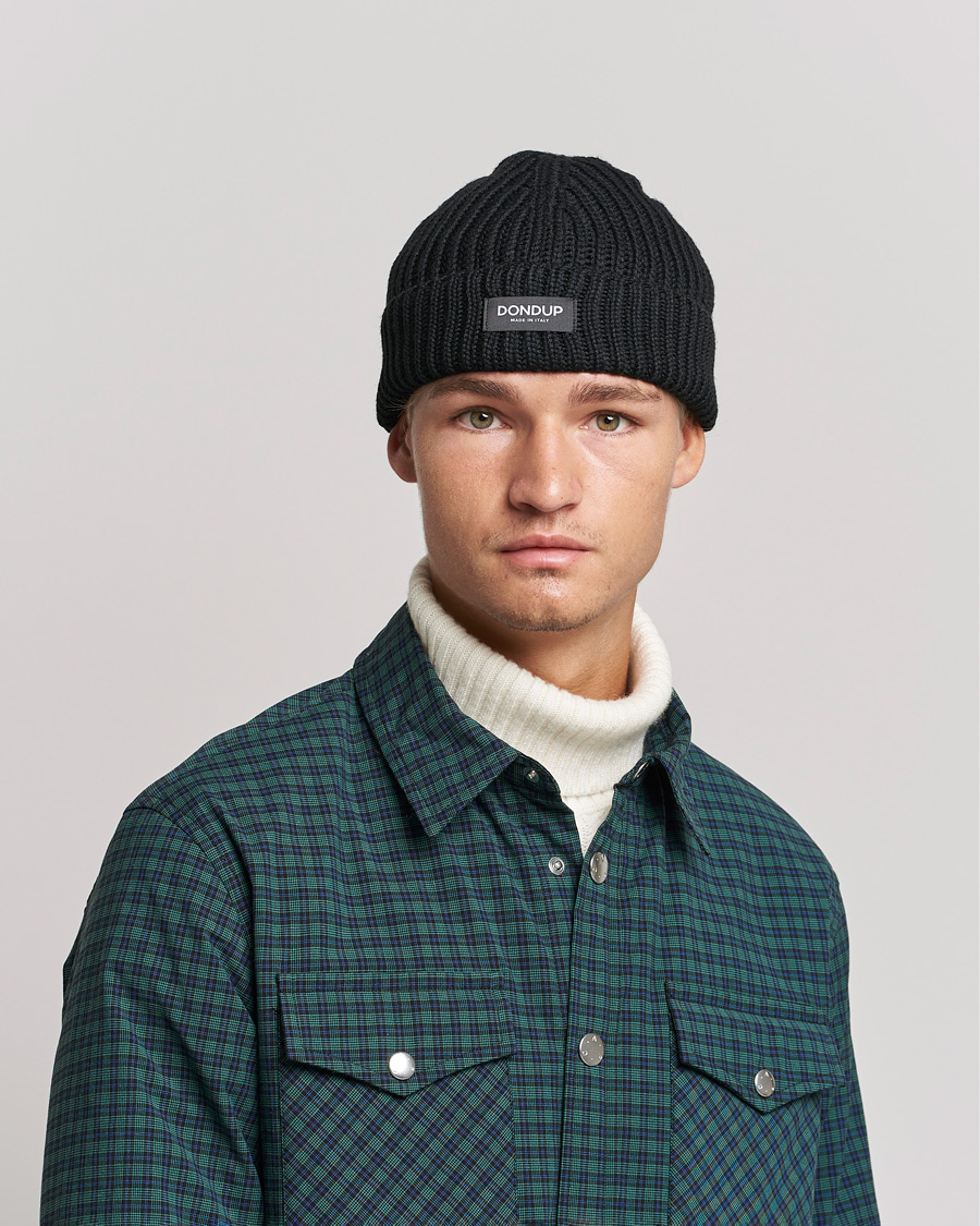 Hombres |  | Dondup | Ribbed Beanie Black