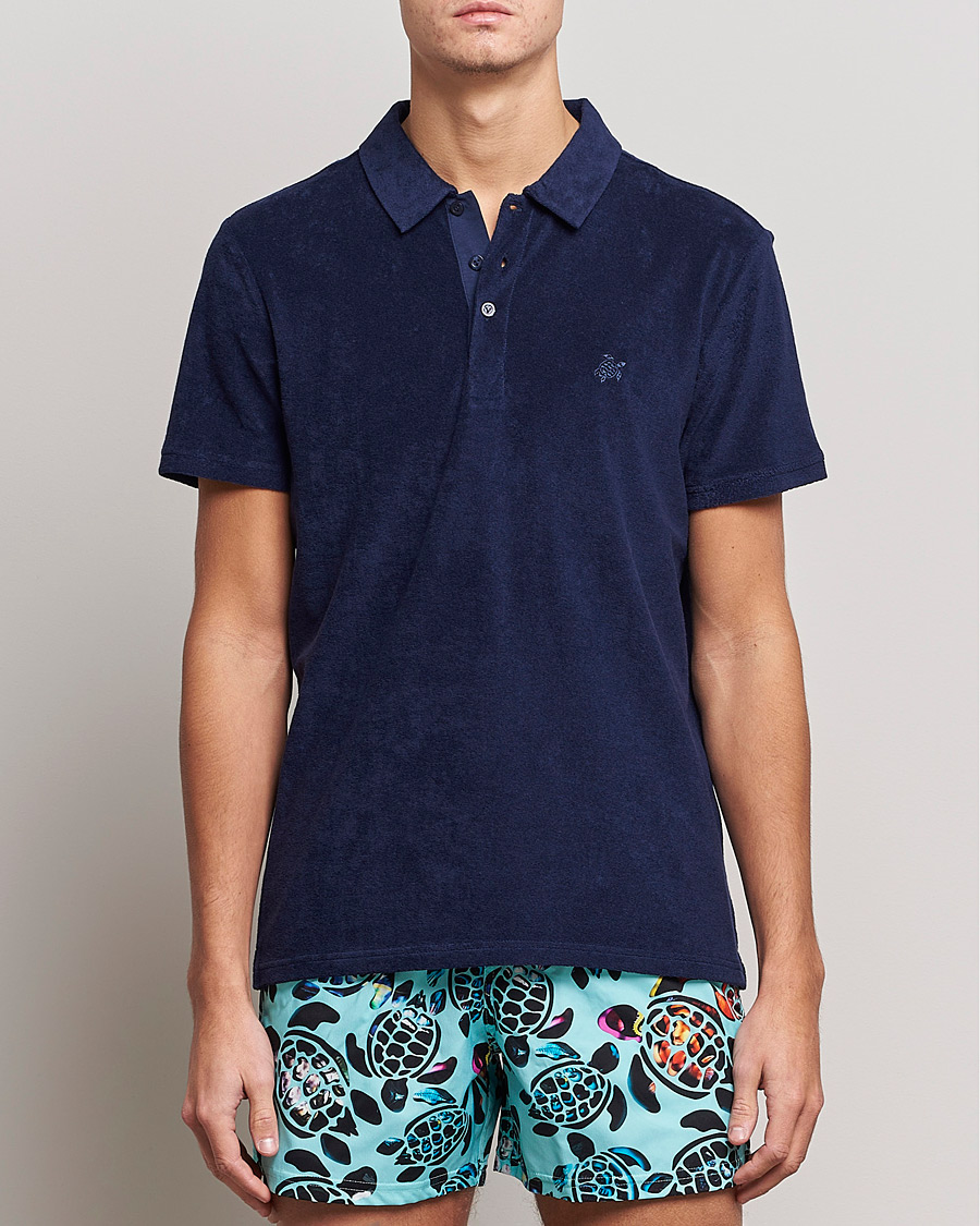 Hombres | Camisas | Vilebrequin | Phoenix Terry Shirt Bleu Marine