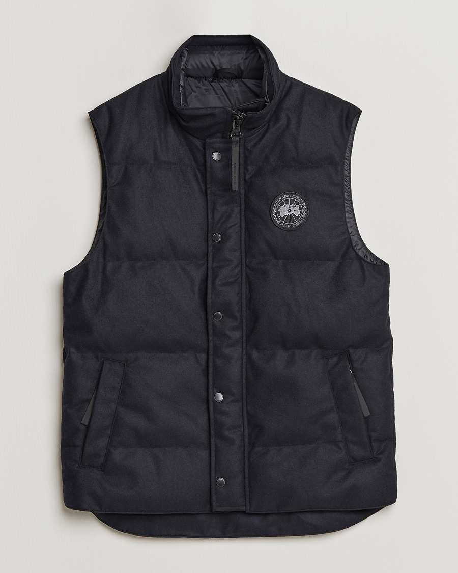 Hombres | Chalecos | Canada Goose Black Label | Canada Goose Garson Wool Vest Atlantic Navy Melange
