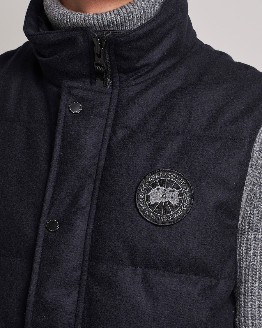 Hombres | Chalecos | Canada Goose Black Label | Canada Goose Garson Wool Vest Atlantic Navy Melange