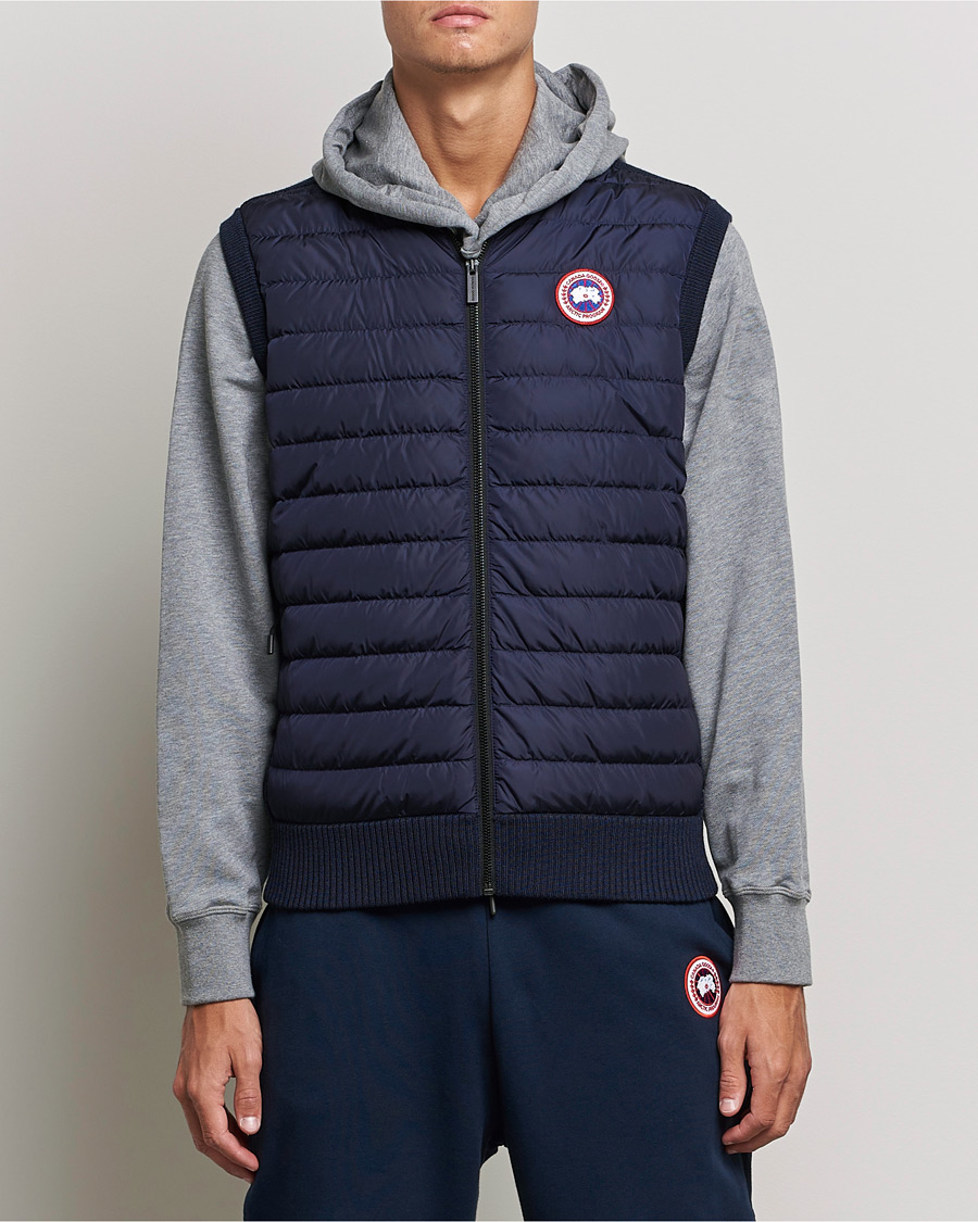 Hombres | Chalecos | Canada Goose | Hybridge Knit Vest Navy