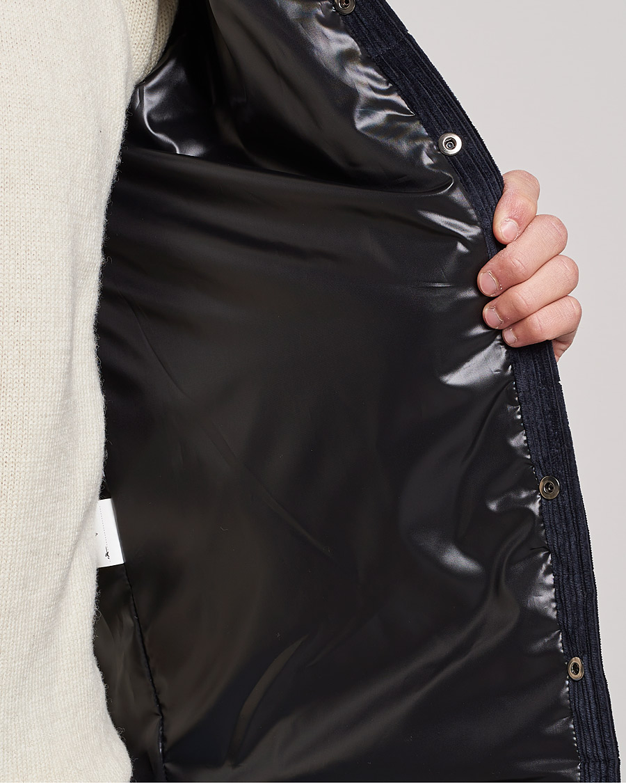 Hombres | Camisas | Holubar | Montana Padded Cord Overshirt Dark Blue