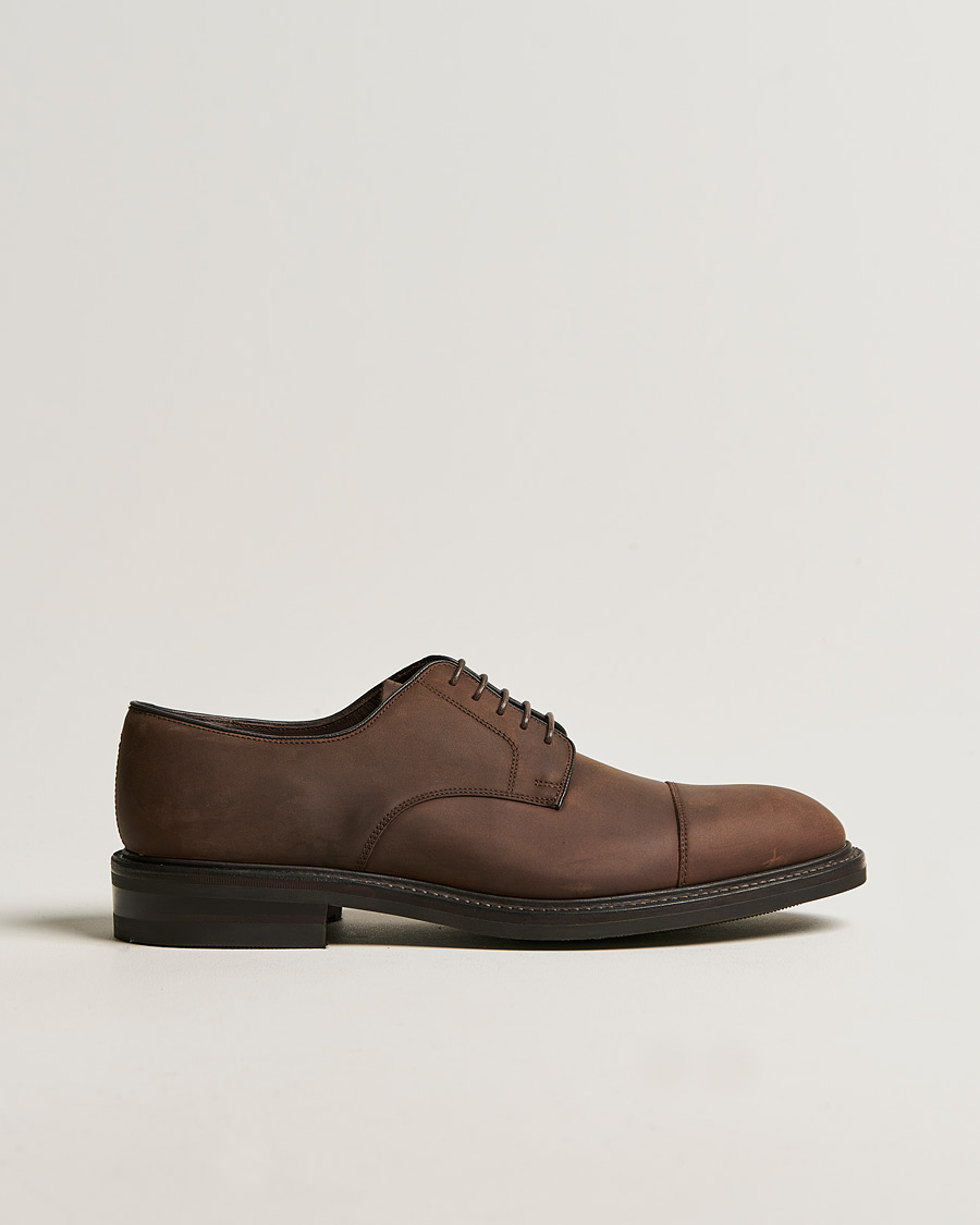 Hombres | Loake 1880 Ampleforth Oiled Nubuck Toe-Cap Derby Brown | Loake 1880 | Ampleforth Oiled Nubuck Toe-Cap Derby Brown
