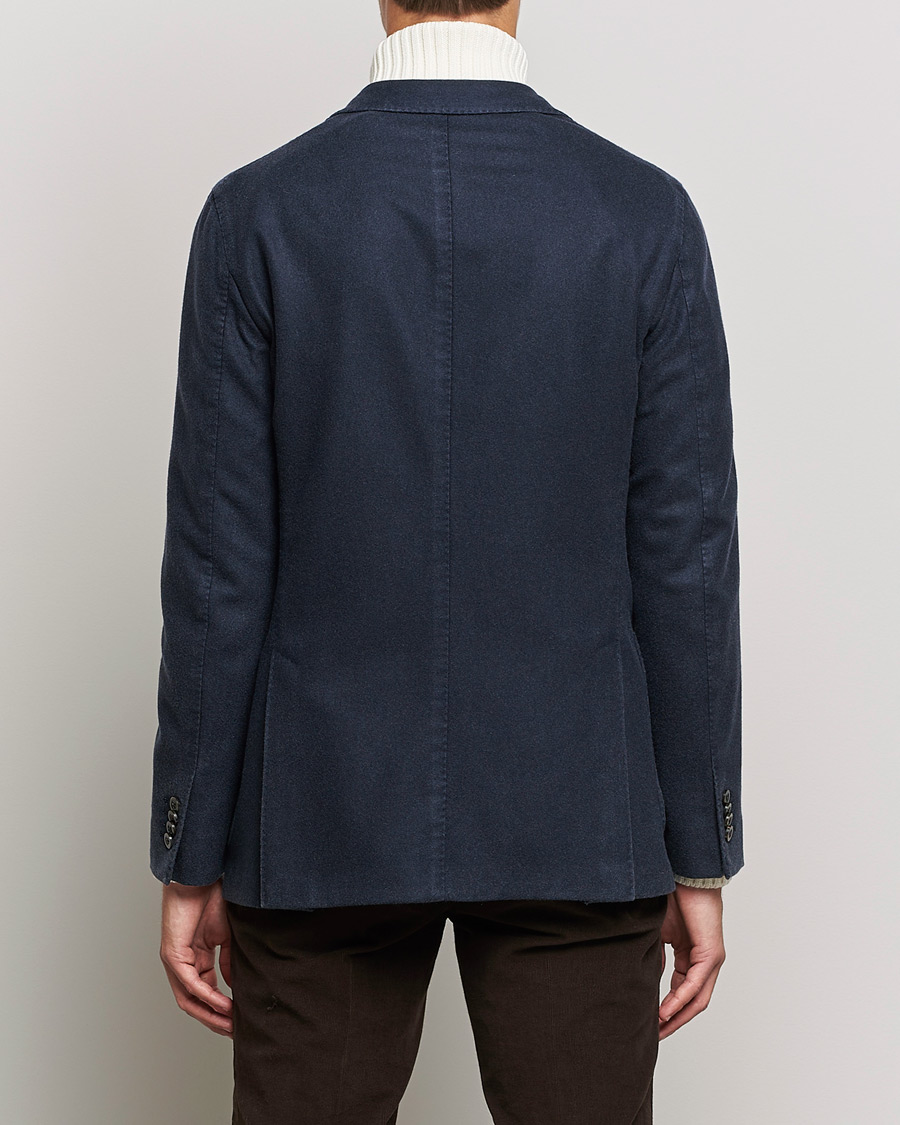 Hombres | Blazers | Boglioli | K Jacket Garment Dyed Cashmere Blazer Dark Blue