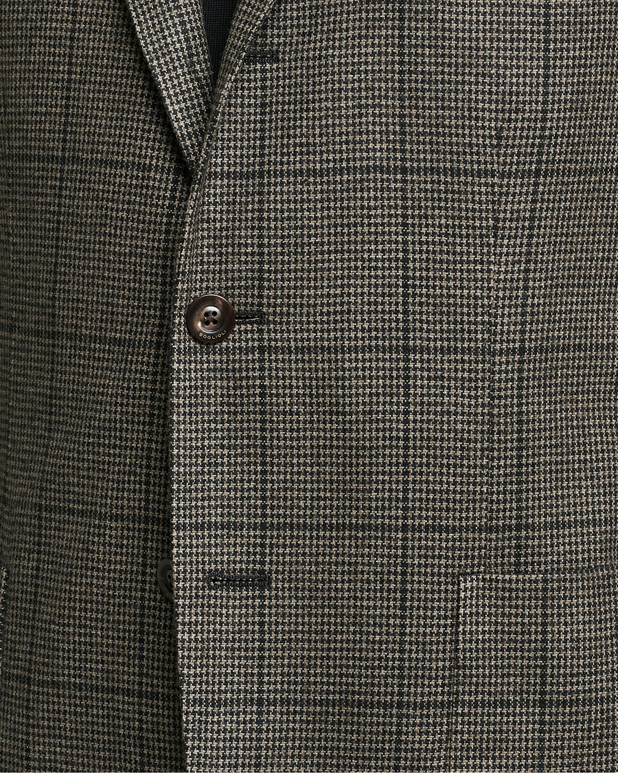 Hombres | Blazers | Boglioli | K Jacket Wool Check Blazer Brown
