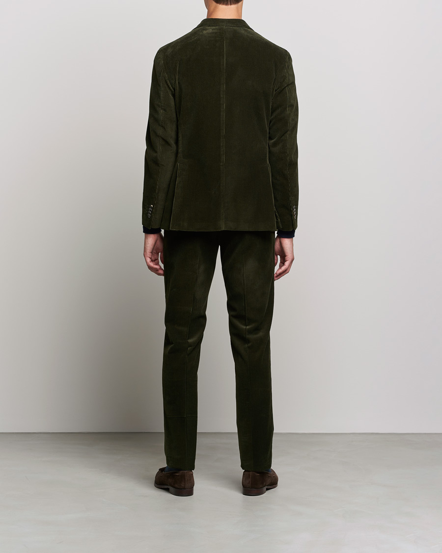 Hombres | Trajes | Boglioli | K Jacket Wale Corduroy Suit Forest Green