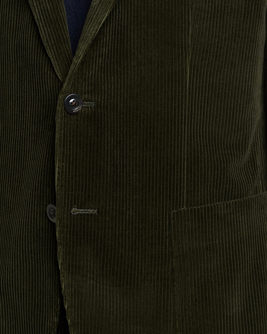 Hombres | Trajes | Boglioli | K Jacket Wale Corduroy Suit Forest Green