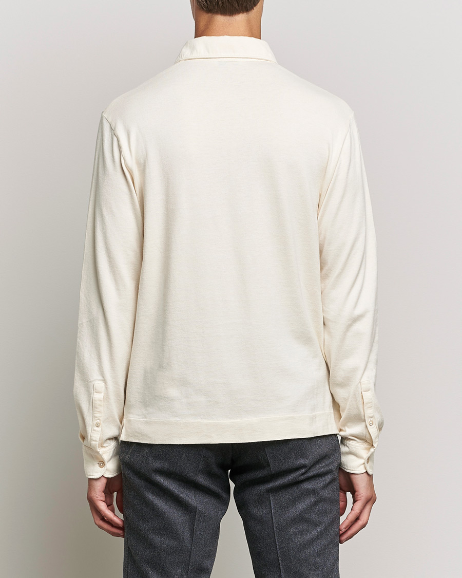 Hombres | Jerséis y prendas de punto | Boglioli | Long Sleeve Polo Shirt Off White