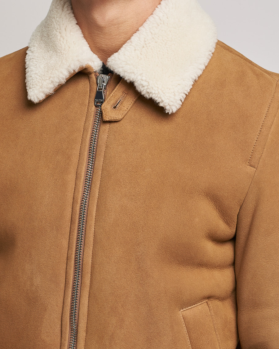 Hombres | Abrigos y chaquetas | Valstar | Shearling Flight Jacket Brown/Natural