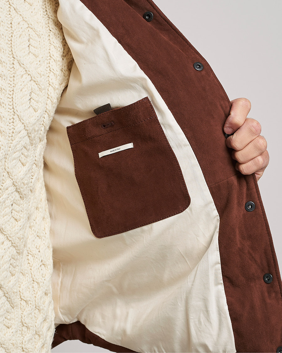 Hombres | Abrigos y chaquetas | Valstar | Suede Shearling Vest Dark Brown