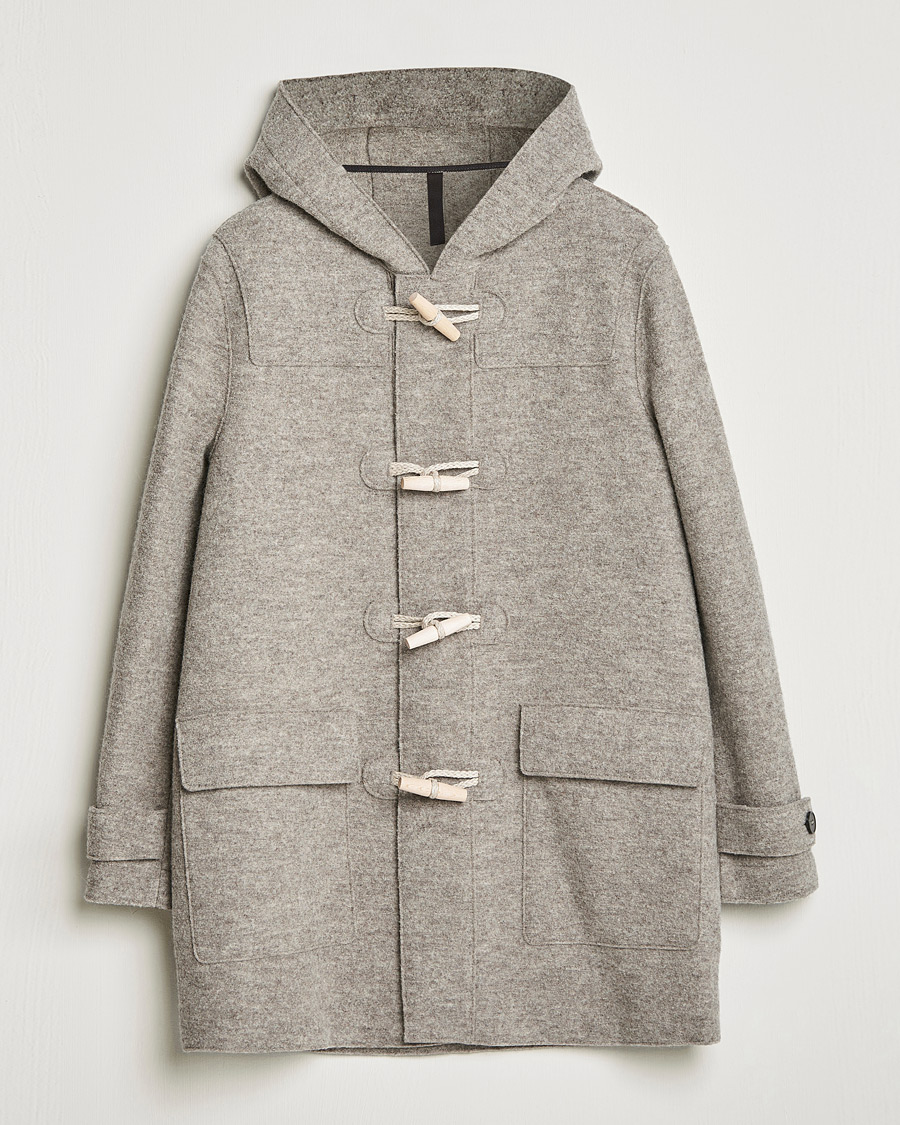 Hombres | Abrigos y chaquetas | Harris Wharf London | Boiled Wool Duffle Coat Natural Casha