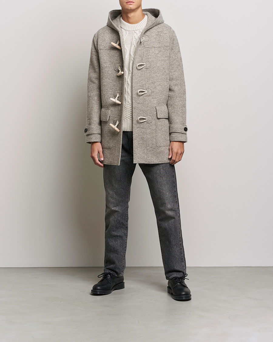 Hombres | Abrigos y chaquetas | Harris Wharf London | Boiled Wool Duffle Coat Natural Casha