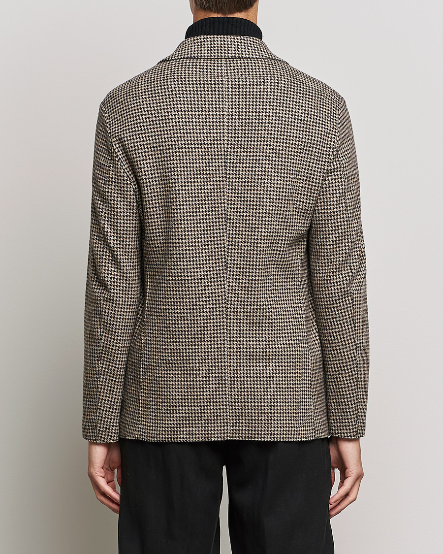 Hombres | Blazers | Harris Wharf London | Dropped Shoulder Houndstooth Jacket Beige