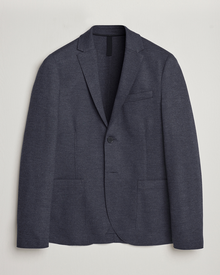 Hombres | Blazers | Harris Wharf London | Two Button Vented Superfine Merino Blazer Anthracite
