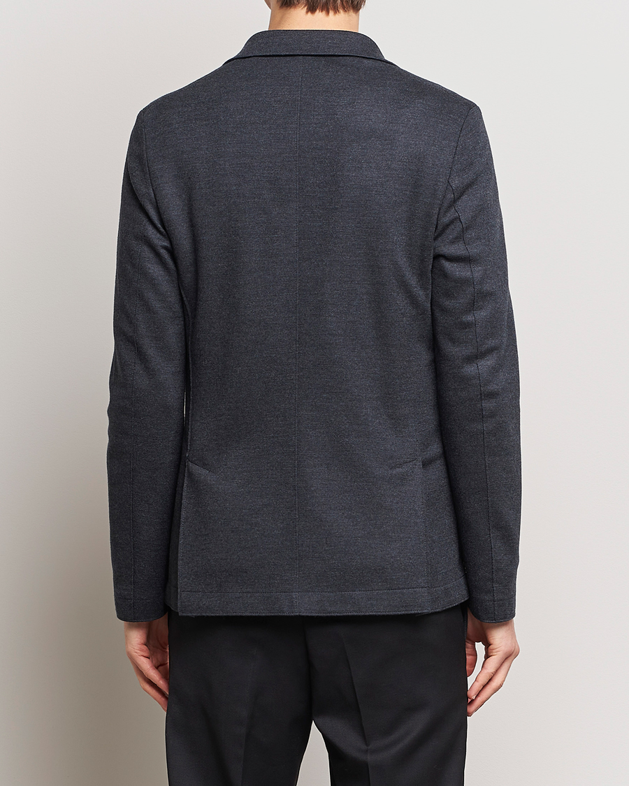 Hombres | Blazers | Harris Wharf London | Two Button Vented Superfine Merino Blazer Anthracite
