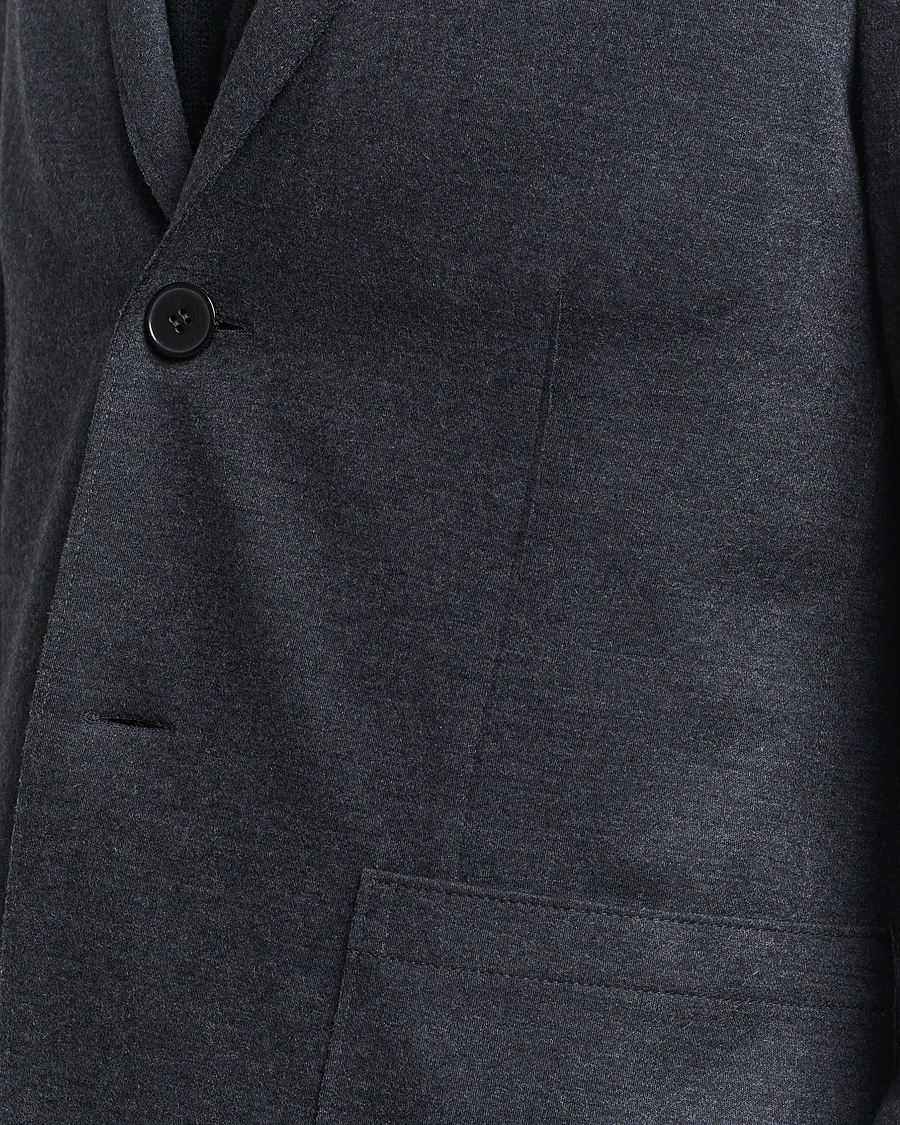 Hombres | Blazers | Harris Wharf London | Two Button Vented Superfine Merino Blazer Anthracite