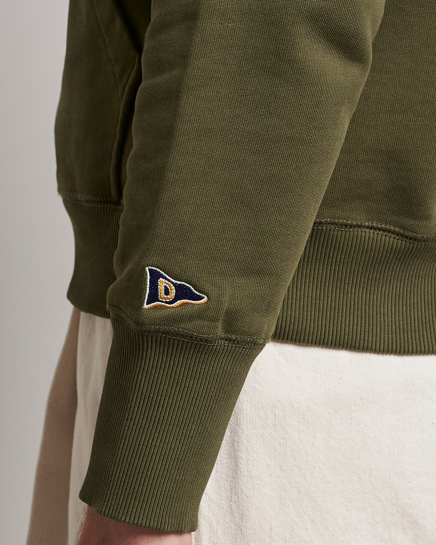 Hombres | Jerséis y prendas de punto | Drake's | Quarter Zip Sweatshirt Green