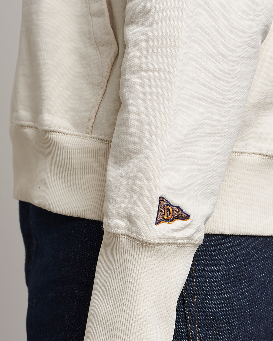 Hombres | Jerséis y prendas de punto | Drake's | Quarter Zip Sweatshirt Ecru