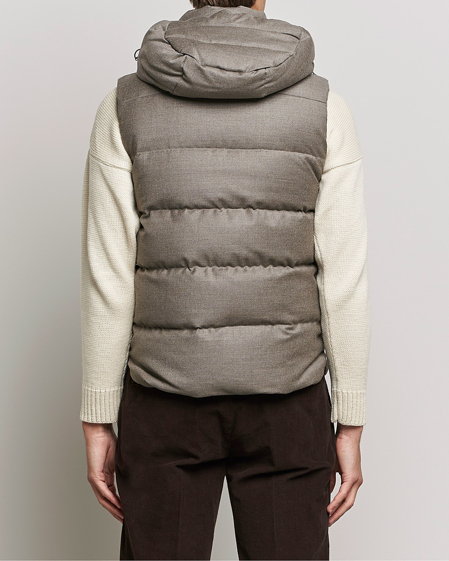 Hombres | Abrigos y chaquetas | MooRER | Fire Wool/Cashmere Hooded Vest Beige