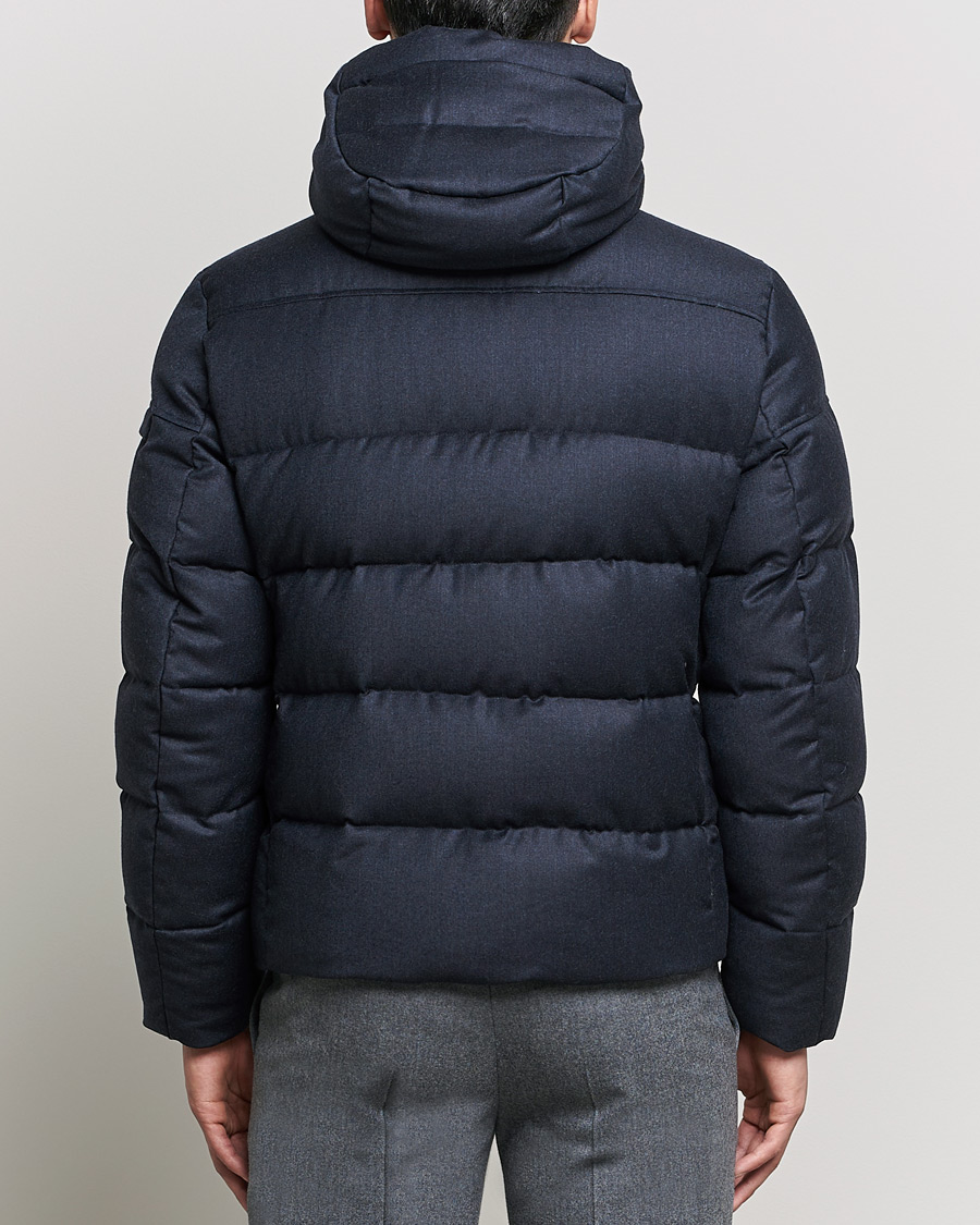 Hombres | Abrigos y chaquetas | MooRER | Brett Wool/Cashmere Hooded Jacket Blue Grey