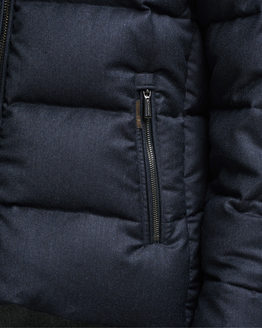 Hombres | Abrigos y chaquetas | MooRER | Brett Wool/Cashmere Hooded Jacket Blue Grey
