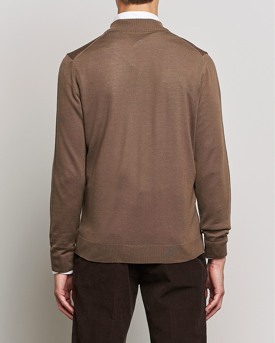 Hombres | Jerséis y prendas de punto | Stenströms | Merino Full Zip Brown