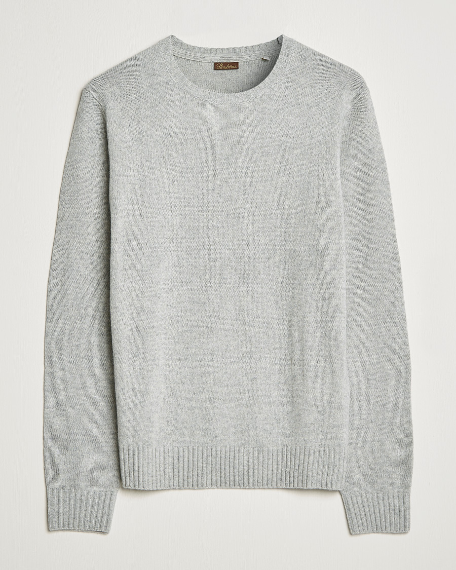 Hombres | Jerséis y prendas de punto | Stenströms | Yak/Merino Crew Neck Grey