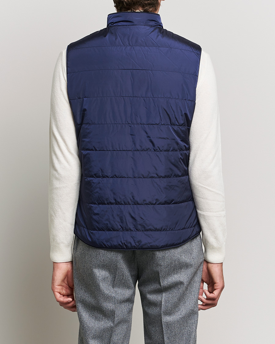 Hombres | Chalecos | Stenströms | Padded Nylon Vest Navy
