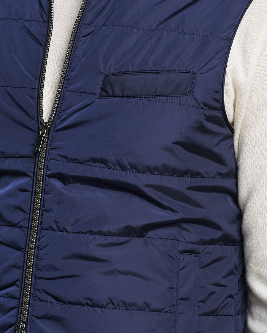 Hombres | Chalecos | Stenströms | Padded Nylon Vest Navy