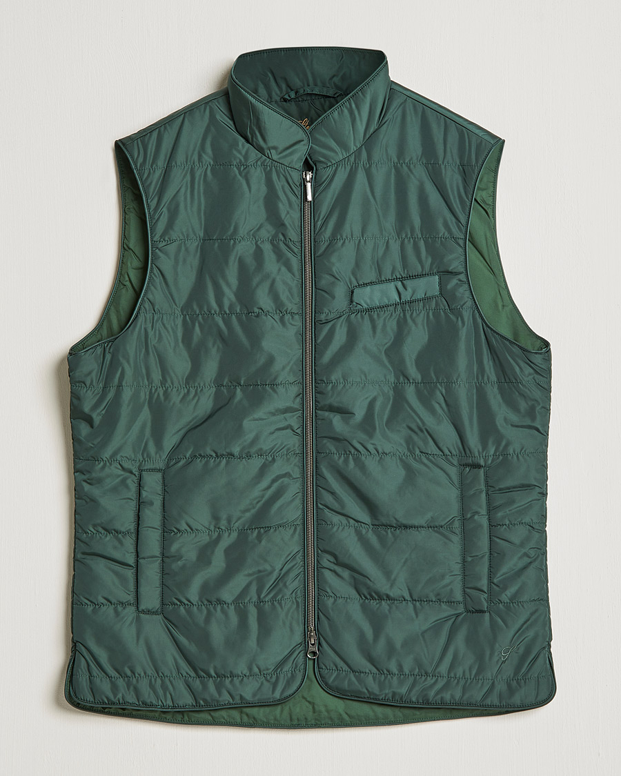 Hombres | Abrigos y chaquetas | Stenströms | Padded Nylon Vest Green