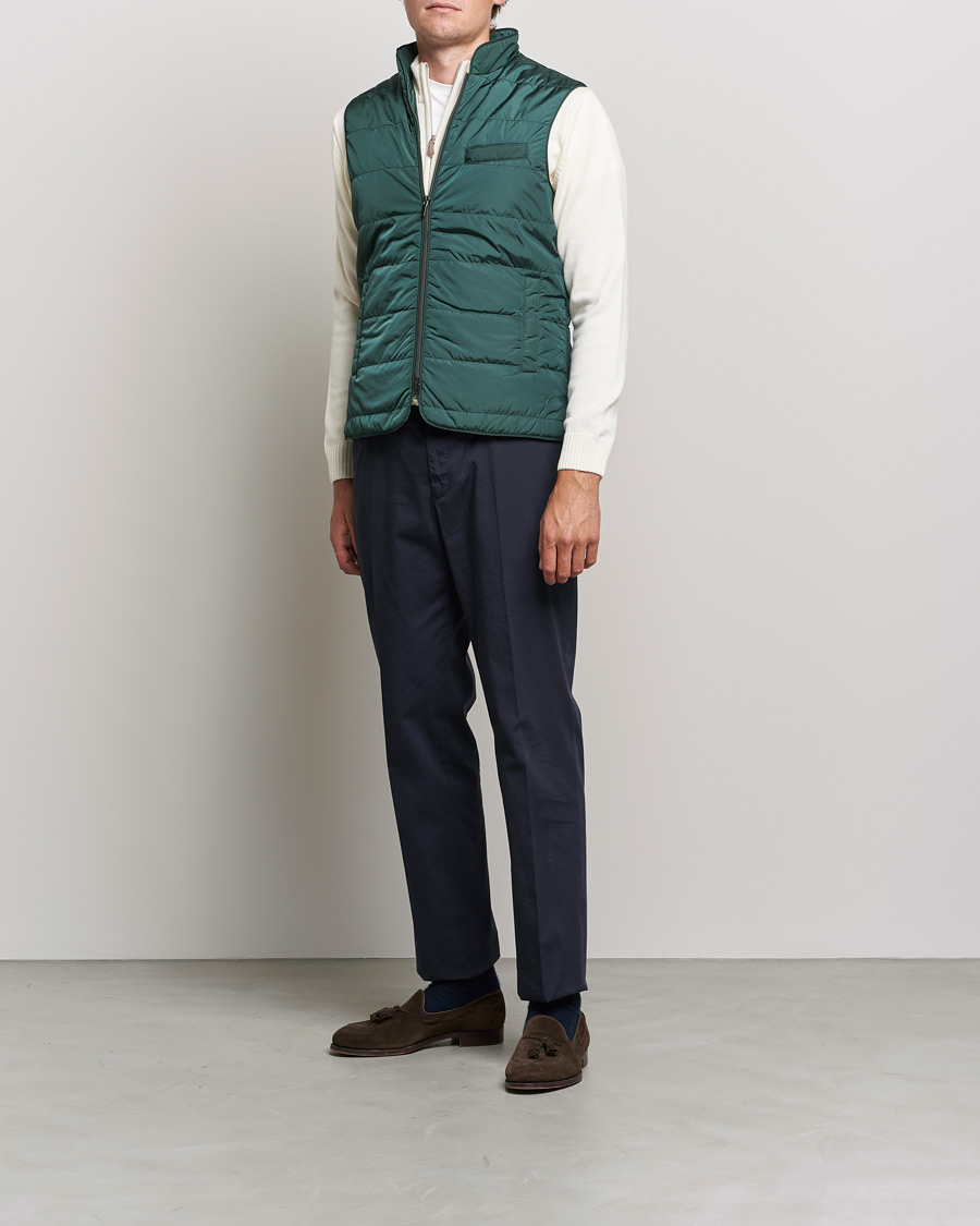Hombres | Abrigos y chaquetas | Stenströms | Padded Nylon Vest Green