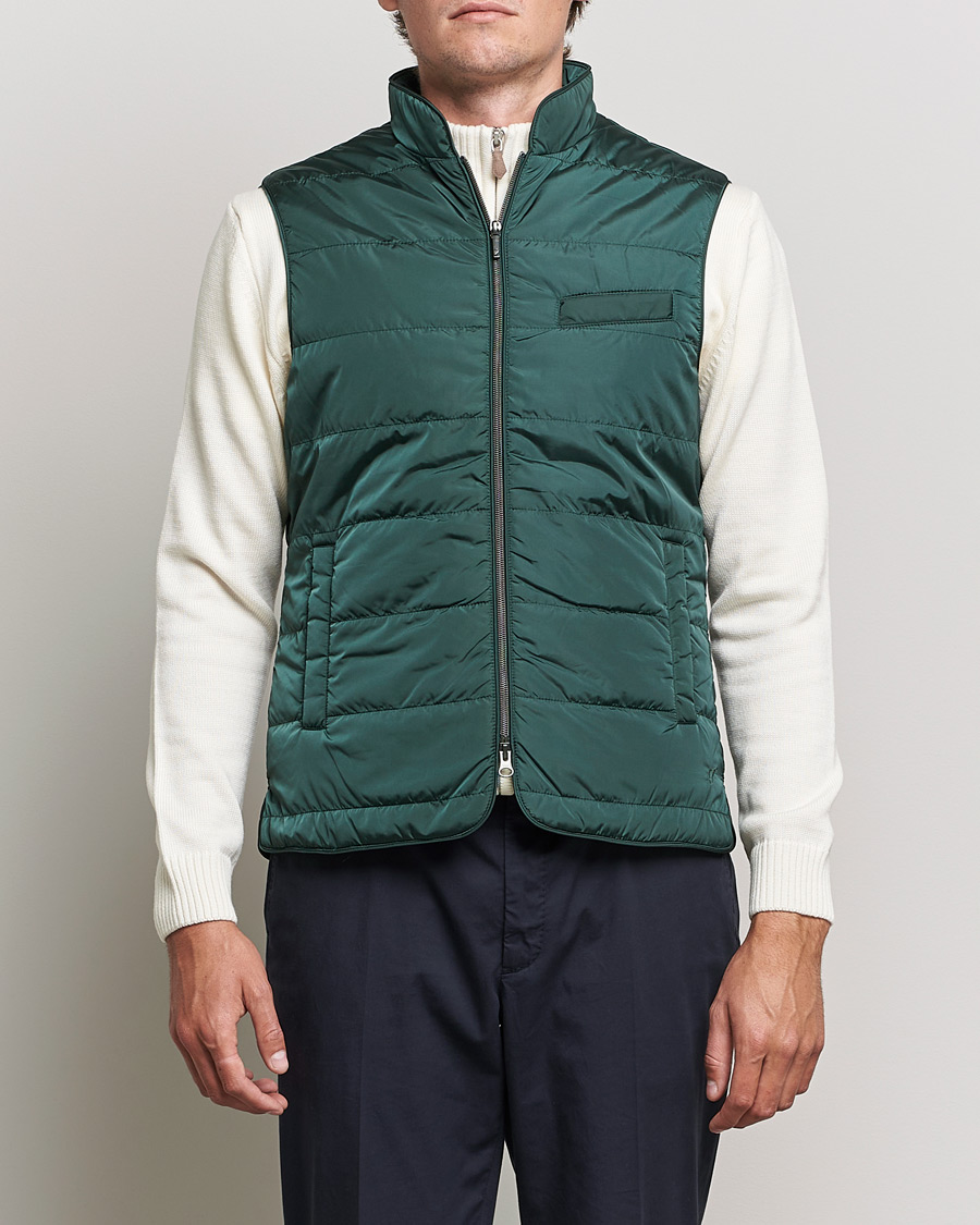 Hombres | Abrigos y chaquetas | Stenströms | Padded Nylon Vest Green