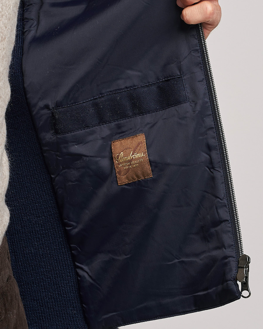 Hombres | Abrigos y chaquetas | Stenströms | Hybrid Flannel Vest Navy