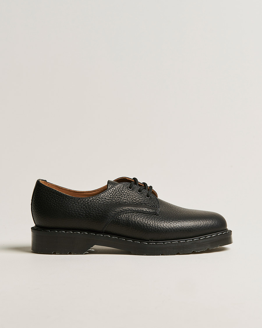 Hombres | Solovair 3 Eye Gibson Shoe Black Grain | Solovair | 3 Eye Gibson Shoe Black Grain