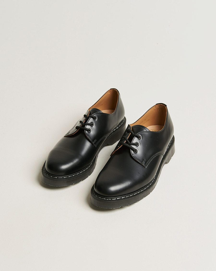 Hombres | Zapatos derby | Solovair | 3 Eye Gibson Shoe Black Shine