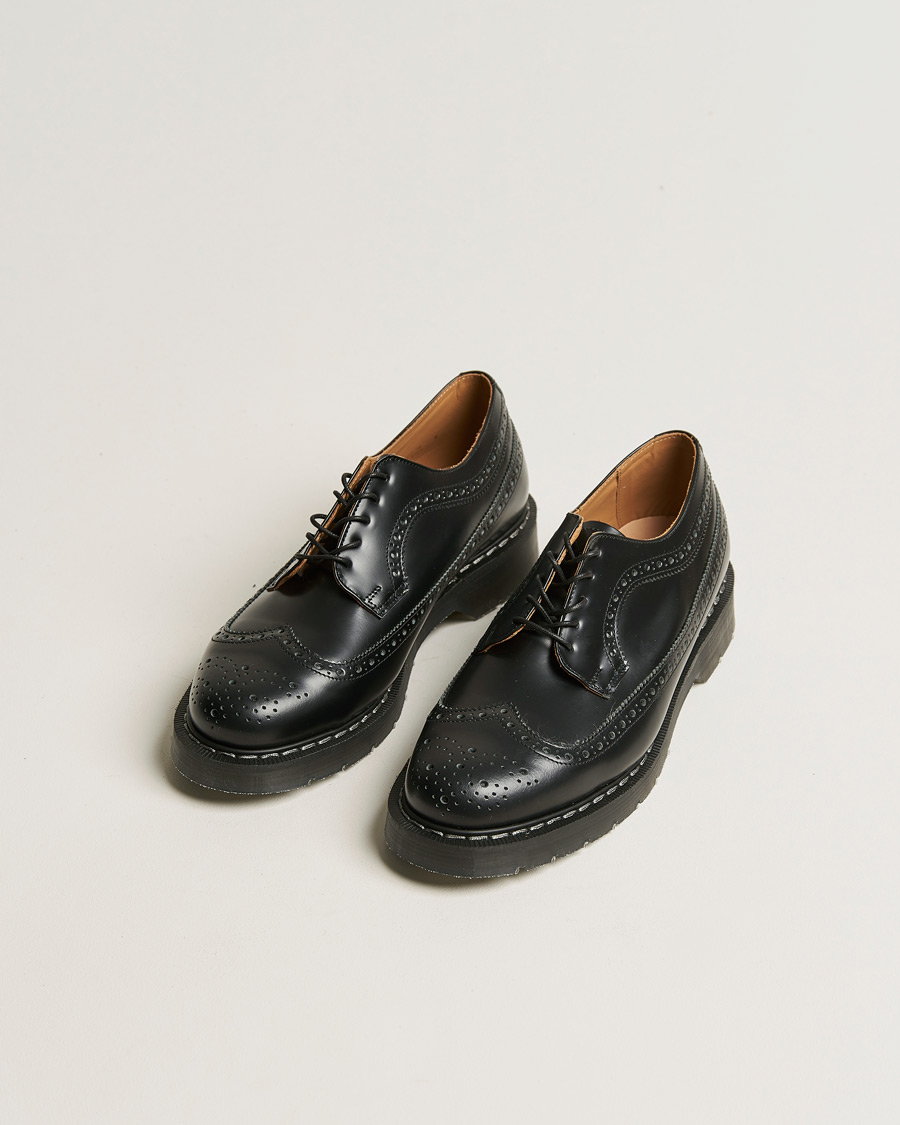 Hombres | Solovair | Solovair | American Brogue Shoe Black Shine