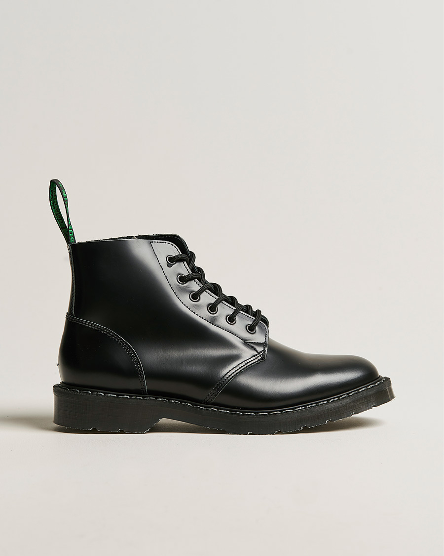 Hombres | Botas | Solovair | 6 Eye Astronaut Boot Black Shine