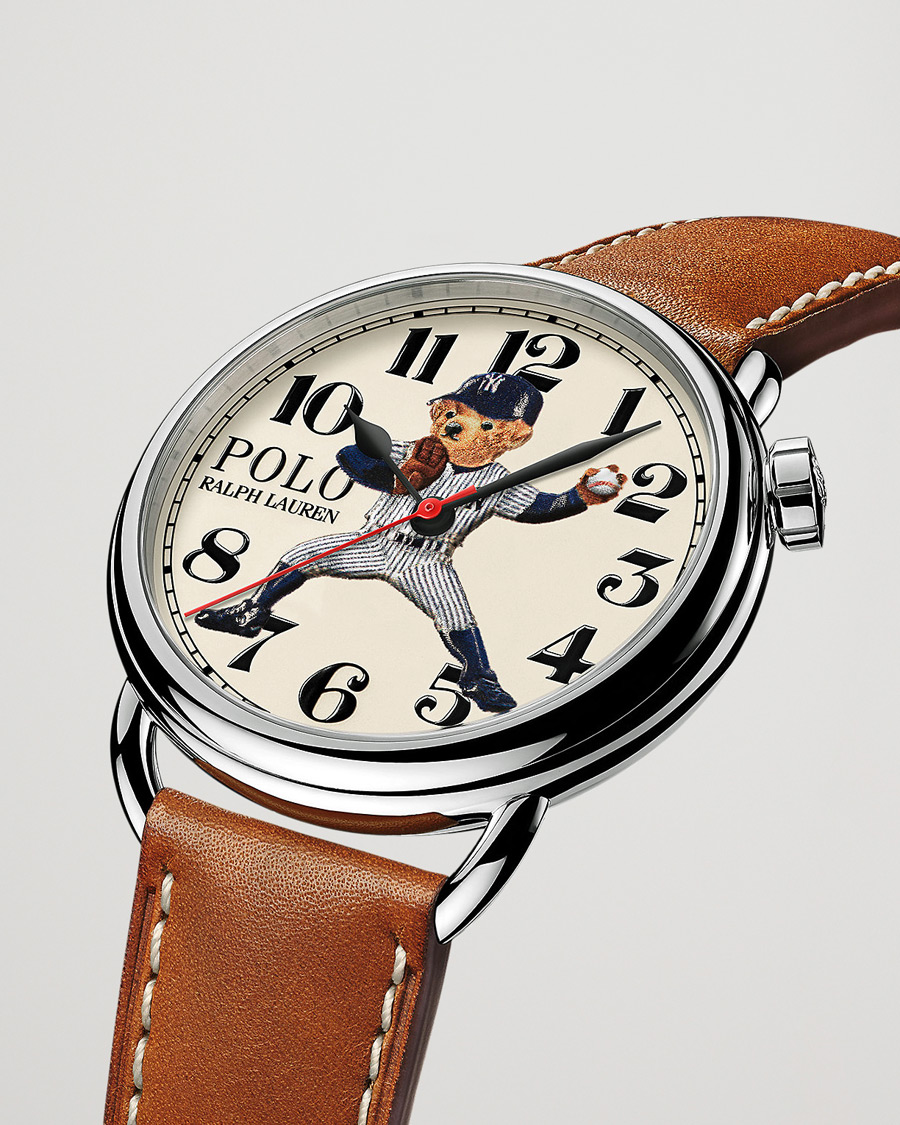 Hombres | Ralph Lauren Holiday Gifting | Polo Ralph Lauren | 42mm Automatic Yankee Bear White Dial 