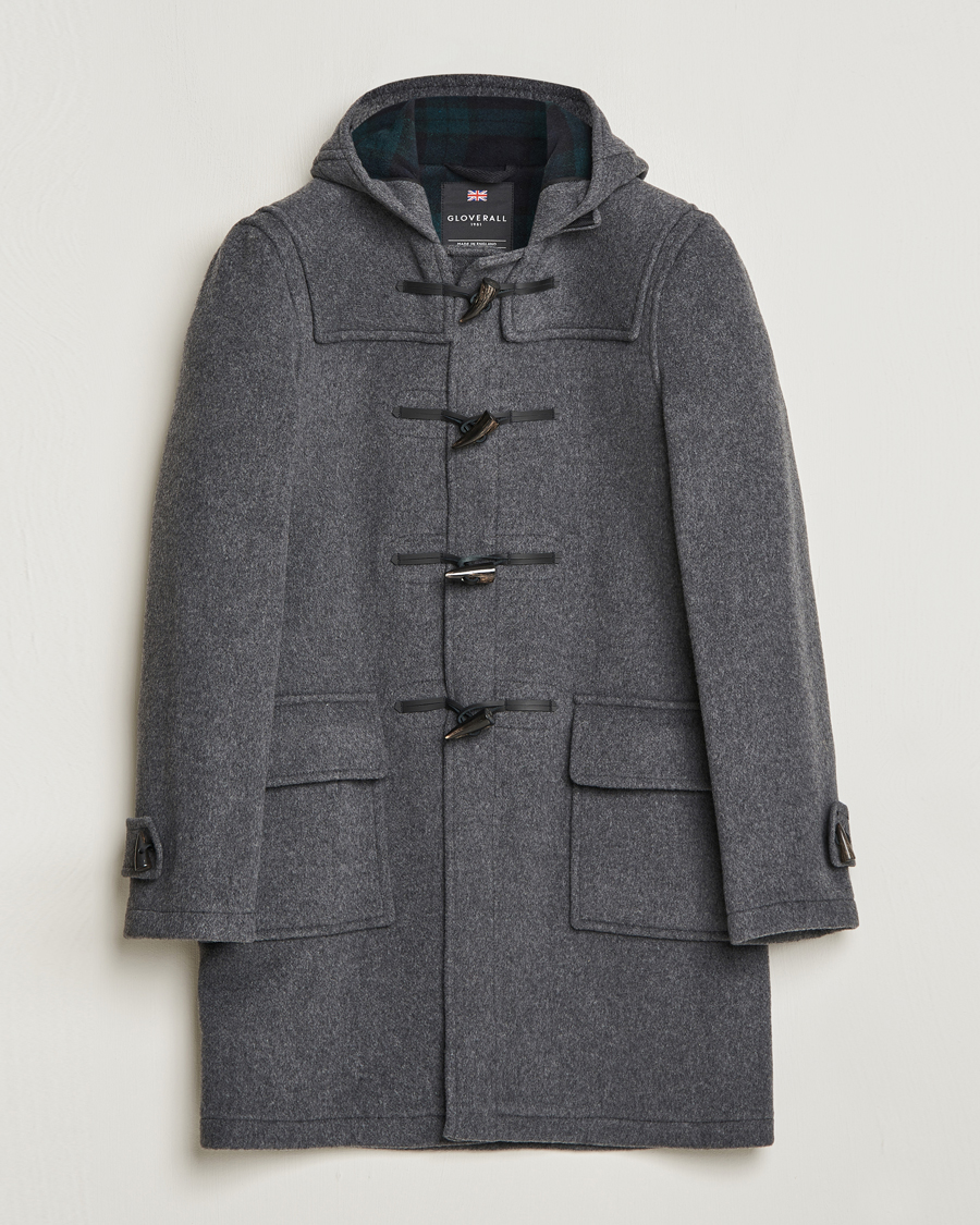 Hombres | Abrigos y chaquetas | Gloverall | Morris Duffle Coat Grey/Blackwatch