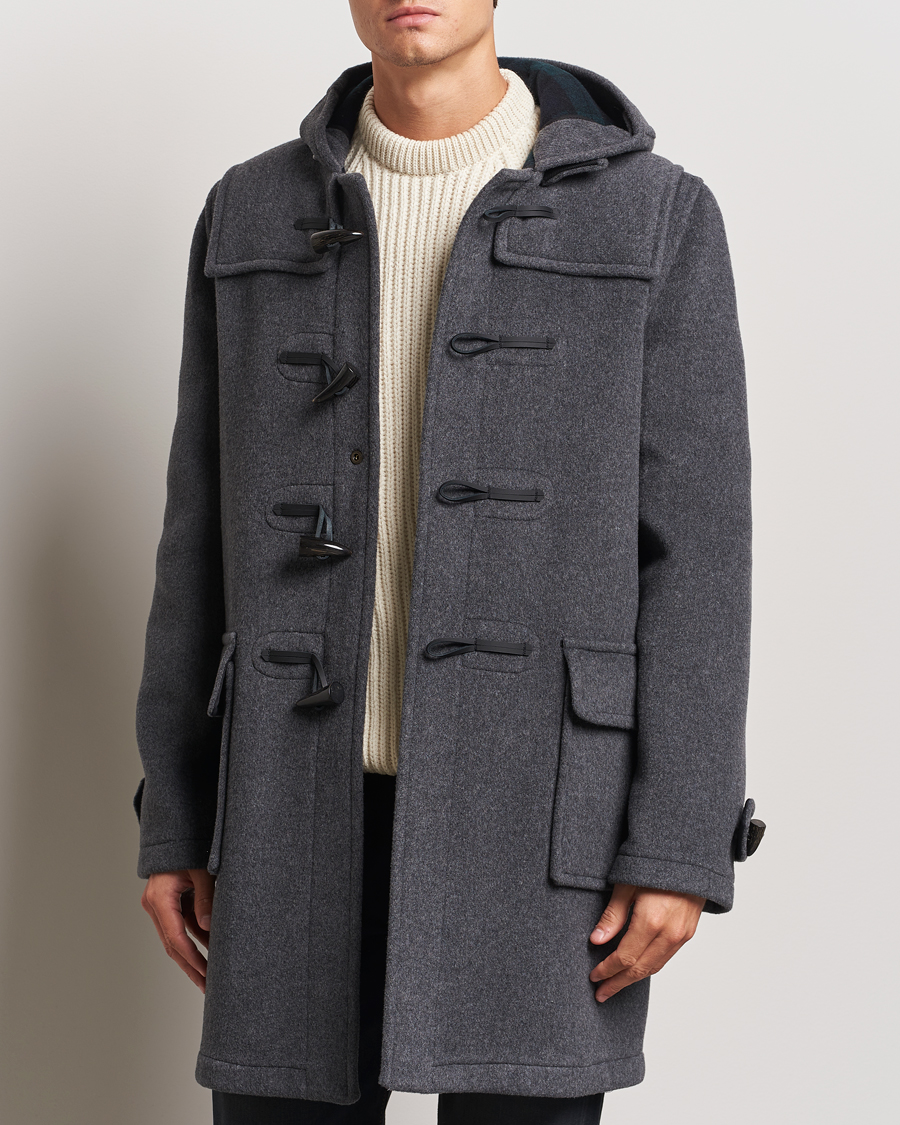 Hombres | Abrigos y chaquetas | Gloverall | Morris Duffle Coat Grey/Blackwatch
