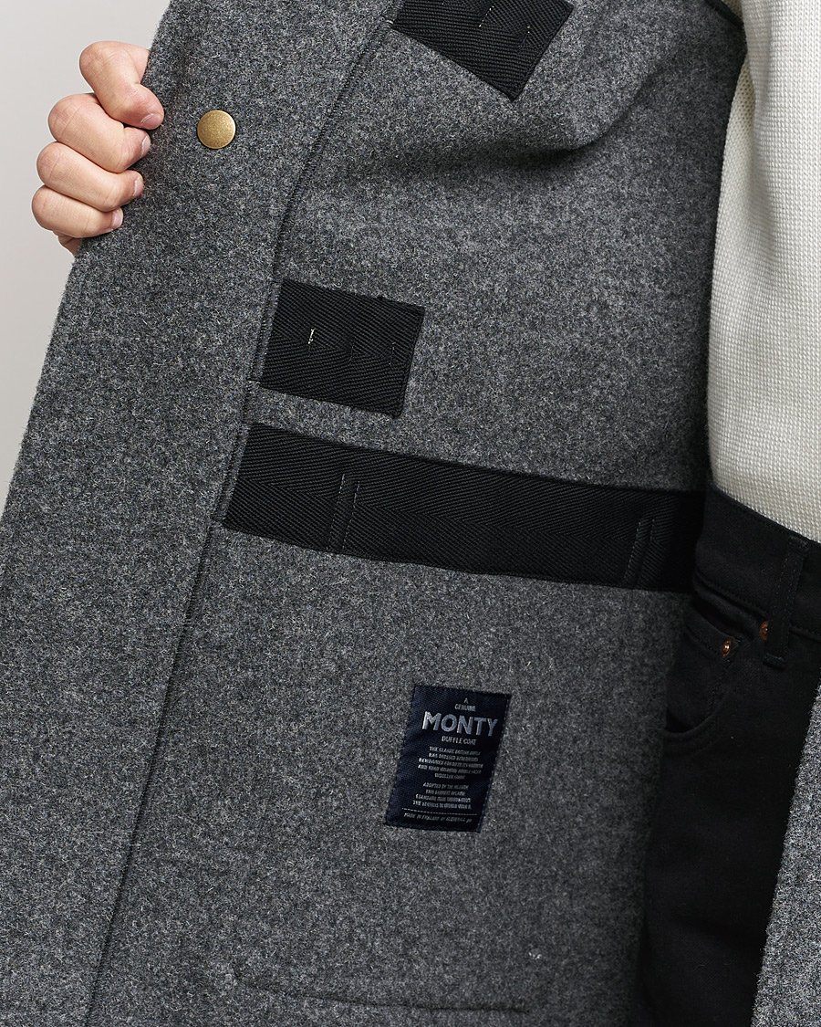 Hombres | Abrigos y chaquetas | Gloverall | 575 Monty Original Duffle Coat Grey/Blackwatch
