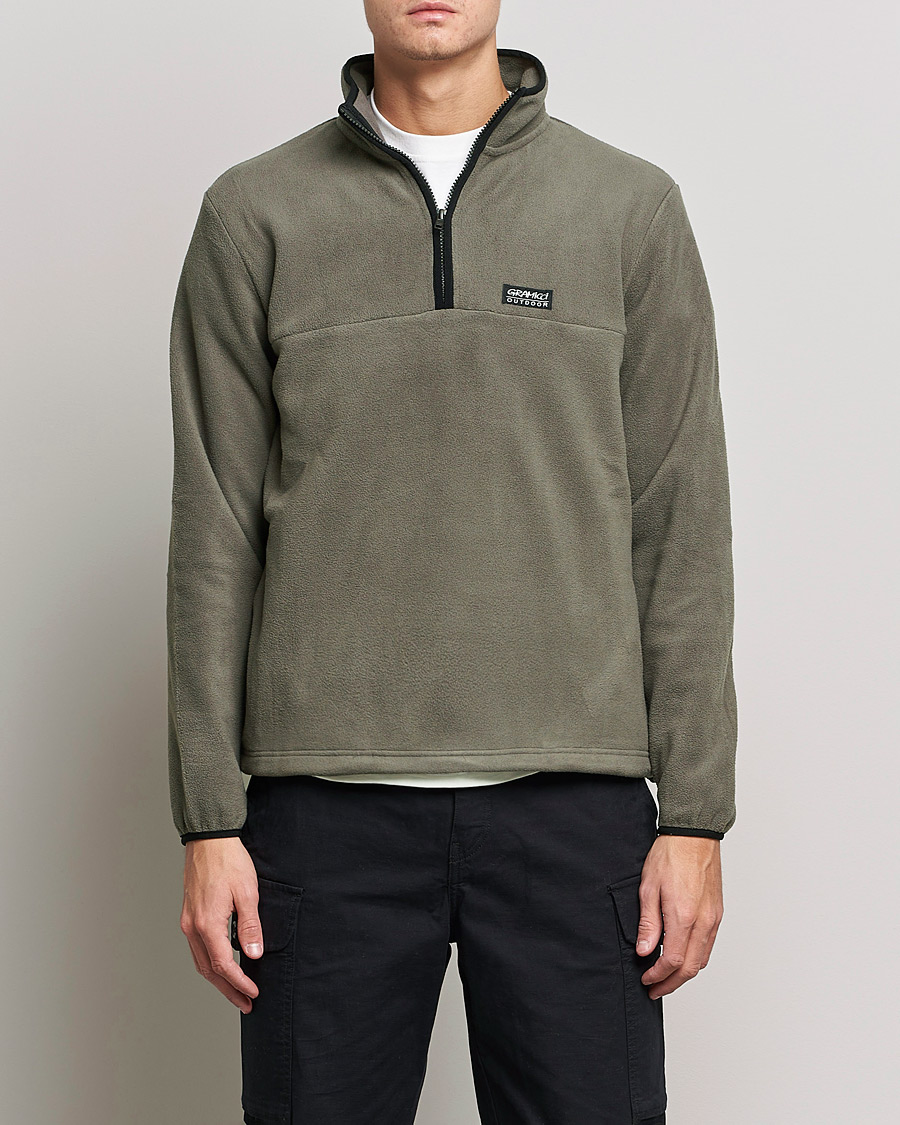 Hombres | Jerséis y prendas de punto | Gramicci | Mock Neck Fleece Grey