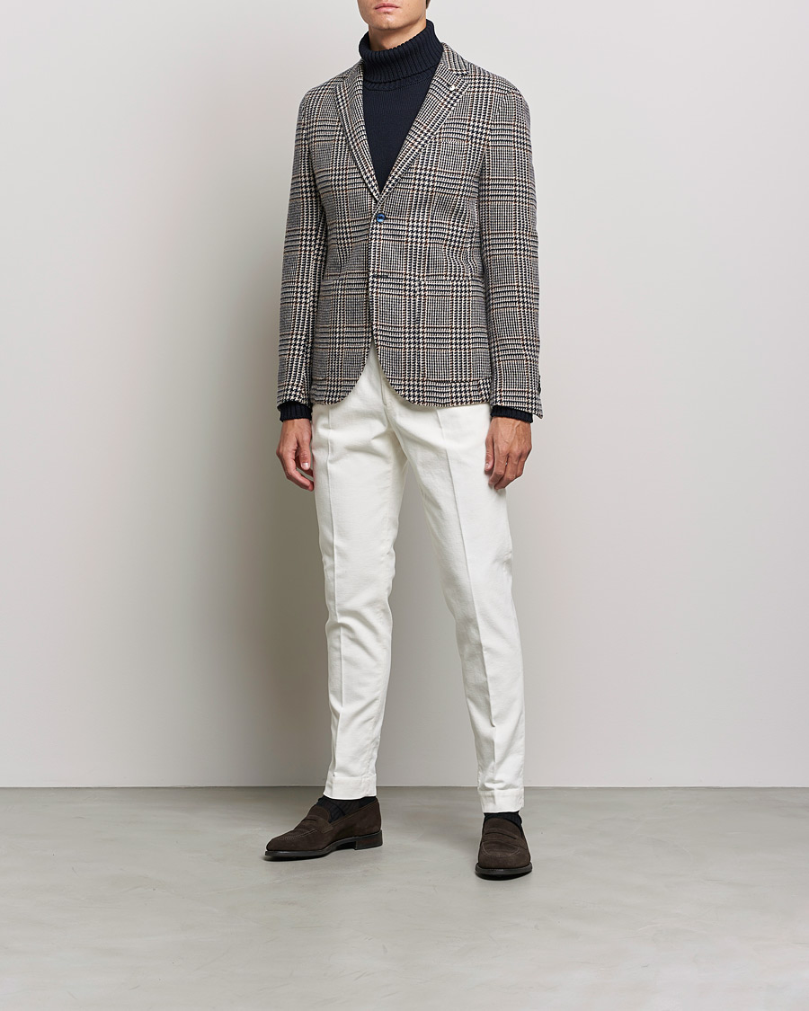 Hombres | Blazers | L.B.M. 1911 | Jack Overcheck Wool Blazer Navy