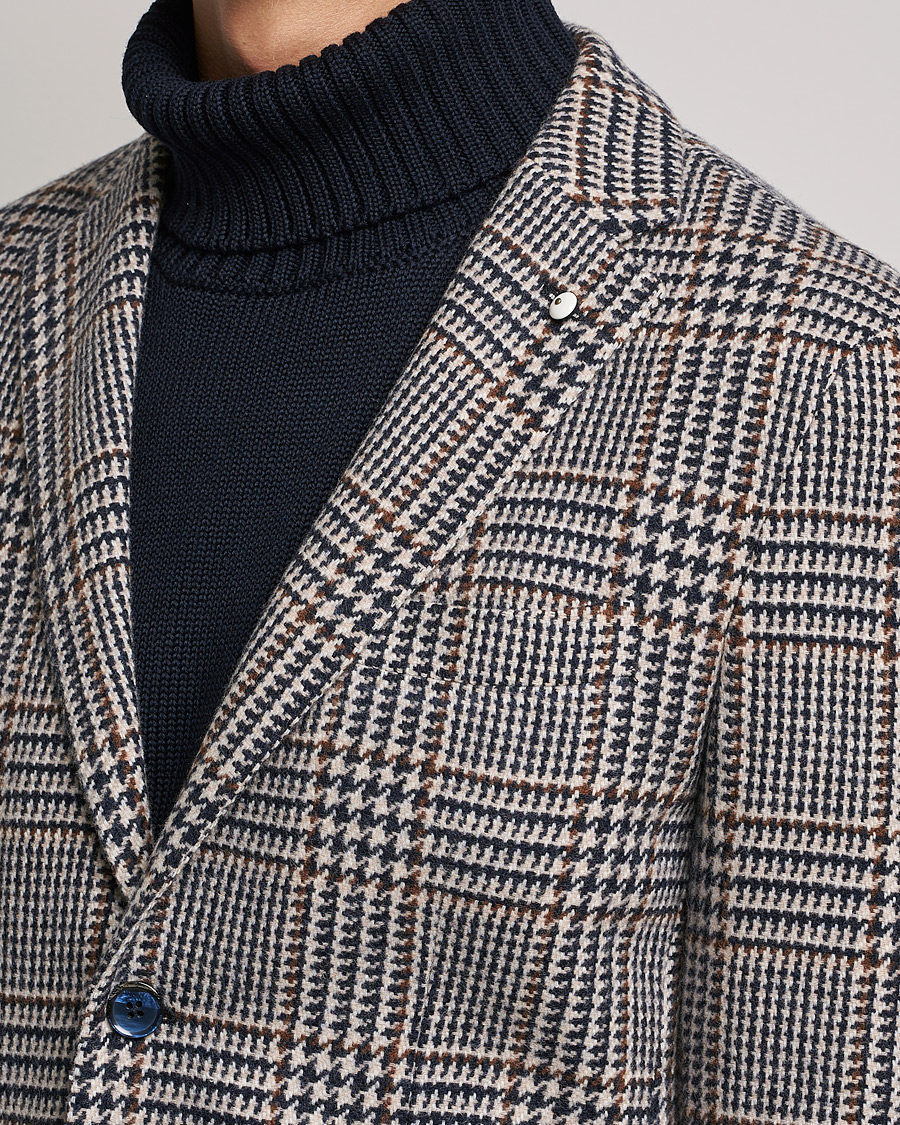 Hombres | Blazers | L.B.M. 1911 | Jack Overcheck Wool Blazer Navy