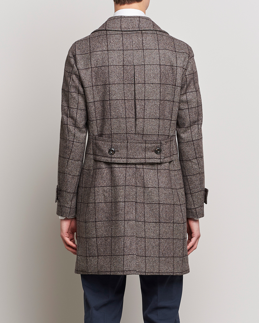 Hombres | Abrigos y chaquetas | L.B.M. 1911 | Double Breasted Checked Wool Coat Brown