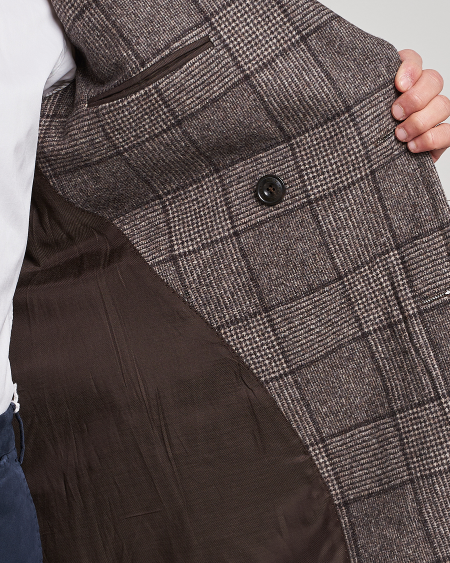 Hombres | Abrigos y chaquetas | L.B.M. 1911 | Double Breasted Checked Wool Coat Brown