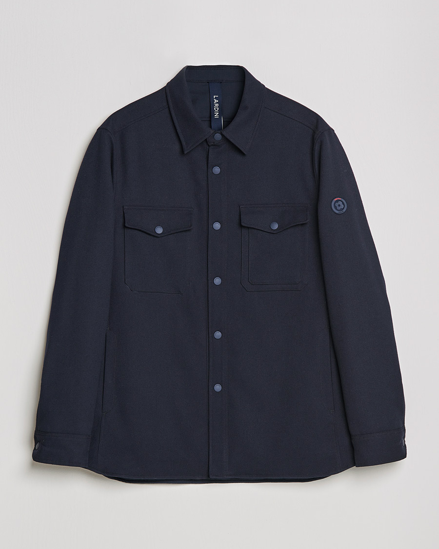 Hombres | Abrigos y chaquetas | Lardini | Ircelle Reversible Wool/Nylon Jacket Navy