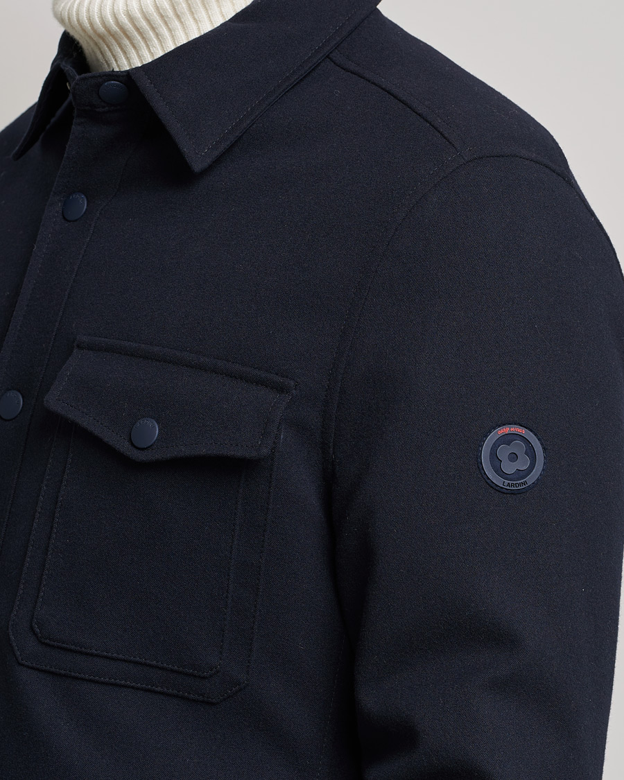 Hombres | Abrigos y chaquetas | Lardini | Ircelle Reversible Wool/Nylon Jacket Navy