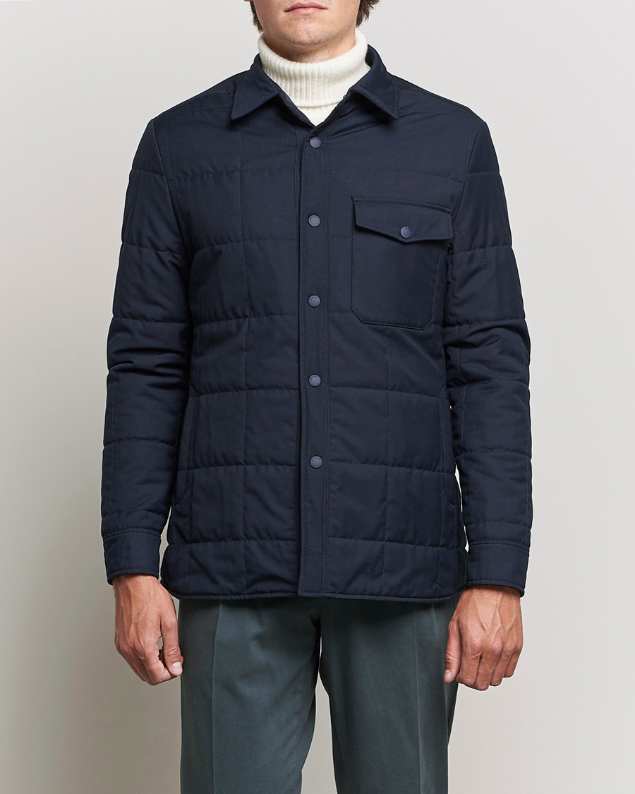 Hombres | Abrigos y chaquetas | Lardini | Ircelle Reversible Wool/Nylon Jacket Navy